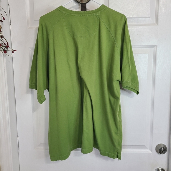 (1418) St. John's Bay Men's Classic 3 Button Short Sleeve Shirt, 2XL, Green - Picture 11 of 11